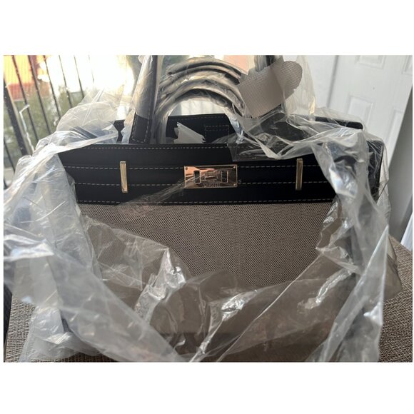 Nine West Black Multi Sadie Jet Set Satchel Bag - Picture 3 of 4